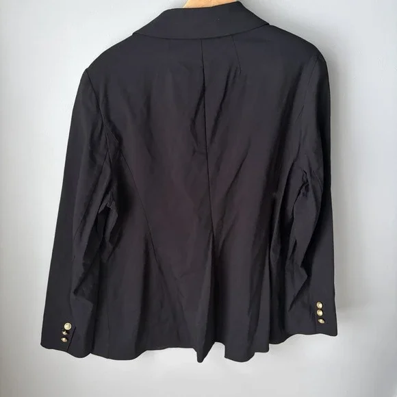 Lane Bryant black the Bryant Blazer one button with stretch Womens size 16 Black - Picture 5 of 8